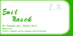 emil masek business card